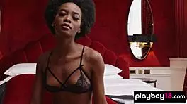 petite small 18+ titted ebony diva alicia shows sexy tattoos for playboy