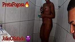 Enjoying a hot interracial anal fuck in the shower?
