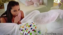 blonde teen 18+ rides dildo with wild bunny vibes