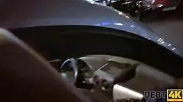 Whoa! Skinny Czech gal bangs collector for cash to clear debt