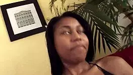 I picked up cute 18-year-old ebony teen dolce for an interracial casting fuck with a white guy, rough and intense.