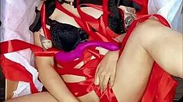 Dulce Zorra In A Box Plays With Toys In Cosplay Costume