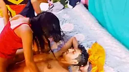 Sexy Bengali Babe Sensual Fuck With Two Guys Threesome Hanif And Popy Khatun And Manik Mia.