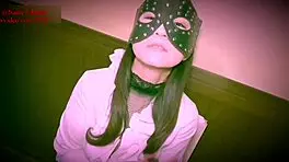 Hey, SM play with beautiful Nana Japan in cosplay slave costumes and monster toys