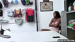 black teen gal getting slammed from behind by lp officer's hard dick?