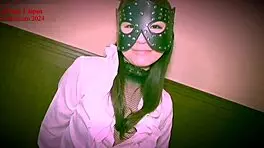 Hey, SM play with beautiful Nana Japan in cosplay slave costumes and monster toys