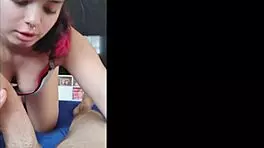 Hey, wanna see this hottie suck before riding? Featuring White Moon!