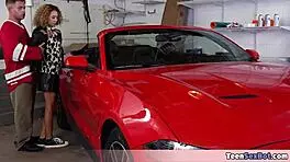 i showed her my garage, then grabbed and fucked her tight teen pussy right there