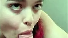 Hey, wanna see this hottie suck before riding? Featuring White Moon!