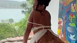 My young wife in lingerie rides me like a cowgirl