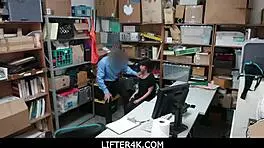 Obedient teen shoplifter gets roughly fucked by dirty officer
