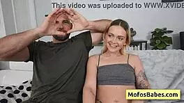 Blonde Teen Slut Deepthroats Huge White Cock with Joey White and Jmac