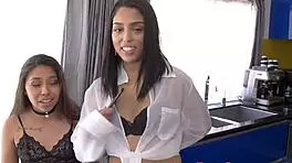 Latina Teen 18+ Takes Messy Facial in POV