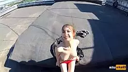 russian teen explores rooftop adventure