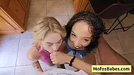 Two Horny Sluts Alexis Tae And Sage Fox Share BBC In POV Blowjob