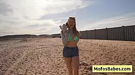 Natural blonde cutie slut in bathing suit sucks cock in car - sahara skye charles dera