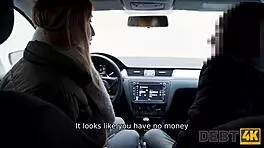 Tattooed Beauty Gives Blowjob and Doggy to Collector for Debt Relief