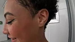 Larinha Small Exposes Natural Tits In Mansion Photoshoot