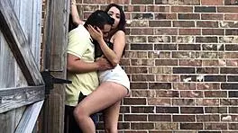 slutty teen gives blowjob in public?