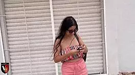 Motorista fodendo novinha peituda com natural tits