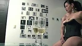 Latina fucks boyfriend right out of the shower