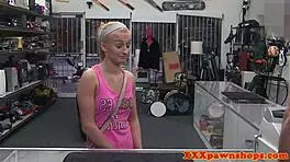 skinny amateur sucks cock in pawnshop hidden cam pov