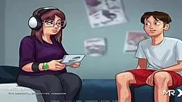 Anime Blowjob Leads to Intense Creampie in Summertime Saga