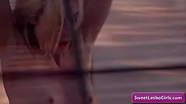 Sensual lesbian babes Aiden Ashley and Goth Charlotte fuck outdoors with strap-on! 🌈