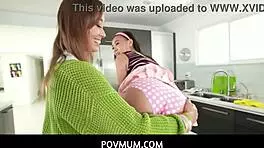povmum shows asian milf stepmom christy love teaching blowjob to teen stepsis kimmy kim