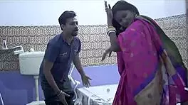indian bhabhi gets hardcore sex with plumber in bathroom, juicy natural tits bouncing during cunilingus