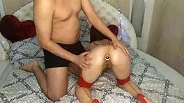 Feeling the passion as I fuck and cum on her cute ass