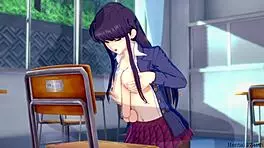 i watched komi get a blowjob and cumshot in the college classroom