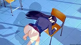 i watched komi get a blowjob and cumshot in the college classroom