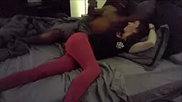 Late night visit from my friend 😏 we ride his big black cock