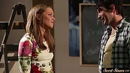 Teen Babe Bent Over For Doggystyle During Art Class Roleplay