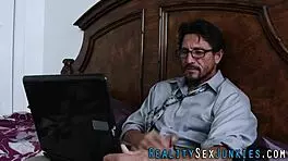 Real teen 18+ takes stepdad’s stiff cock deep