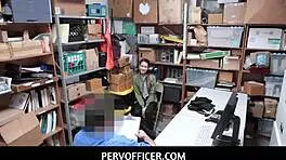 Pervofficer - Asian Jade Noir Opens Wide for Deep Disciplinary Office Penetration.