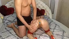 petite young euro teen takes old man's cock in an old and young encounter