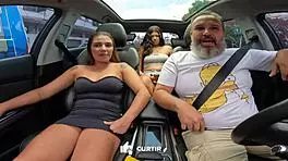 Brazilian Debutante Gets Naked in Car and Decides to Make a Porn Film