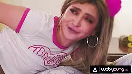 Wow, Chloe Cherry in a rough 3-way teen 18+ scissoring compilation!