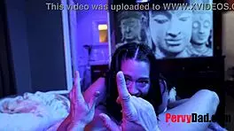 Sneaky Silent Sucking & Midnight Family Fingering With Daddy And Uncle