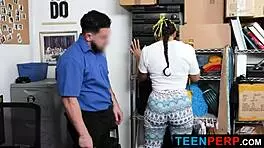 Brunette Lilly Hall Damages Fur Coats and Gets Punished in Garage