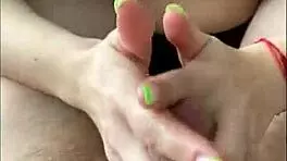 egg massage and dick fingering - blowjob and cum in mouth from a sweet brunette