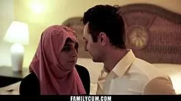 stepbrother seduces hijab stepsis into forbidden family sex on familycum