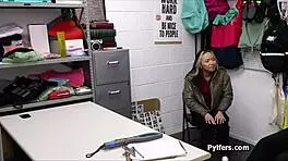 Perky pierced asian steals from store