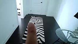 amateur stepsis bends over for doggystyle with monster cock and gargles cum in mouth.