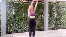 teen slut says 'fuck me after exercise' in homemade video