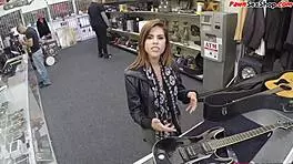 Petite Brunette Licks Ass Then Gets Fucked Doggy In Office