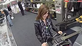 Petite Brunette Licks Ass Then Gets Fucked Doggy In Office