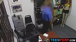 Ava Eden feels the thrill of stealing while getting blackmailed into a blowjob